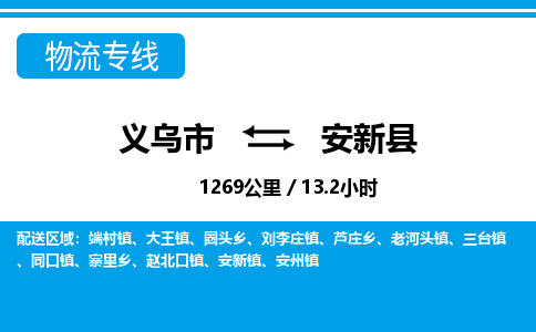 義烏市到安新縣物流專(zhuān)線(xiàn)-義烏市至安新縣貨運(yùn)公司