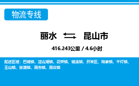 麗水到昆山市物流專(zhuān)線-麗水至昆山市貨運(yùn)公司