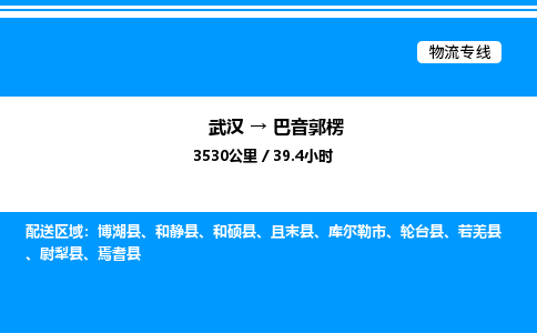 武漢到巴音郭楞物流專(zhuān)線-武漢至巴音郭楞貨運(yùn)公司