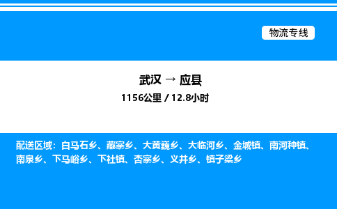 武漢到應(yīng)縣物流專(zhuān)線-武漢至應(yīng)縣貨運(yùn)公司